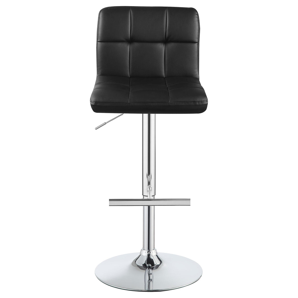  Coaster Furniture Lenny 102554 Upholstered Adjustable Bar Stool - Black (Set of 2) IMAGE 3