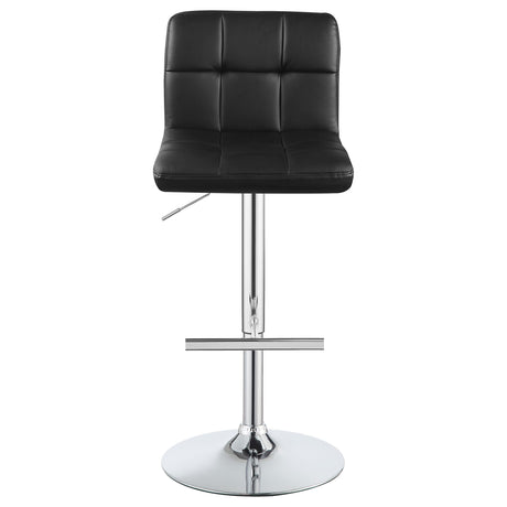  Coaster Furniture Lenny 102554 Upholstered Adjustable Bar Stool - Black (Set of 2) IMAGE 3