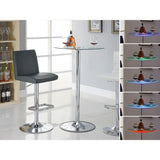  Coaster Furniture Thea 122400 Round 28-inch Glass Top LED Bistro Bar Table - Chrome IMAGE 8