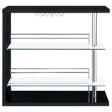  Coaster Furniture Prescott 100165 Rectangular Home Wine Table - Black High Gloss IMAGE 5