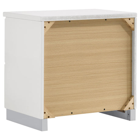  Coaster Furniture Felicity 203502 2-Drawer Nightstand - White High Gloss IMAGE 5