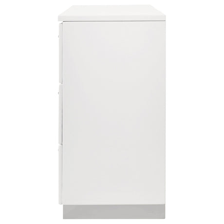  Coaster Furniture Felicity 203503 6-Drawer Dresser - White High Gloss IMAGE 4