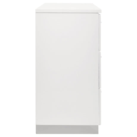  Coaster Furniture Felicity 203503 6-Drawer Dresser - White High Gloss IMAGE 8