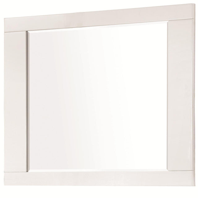  Coaster Furniture Felicity 203504 Dresser Mirror - White High Gloss IMAGE 1