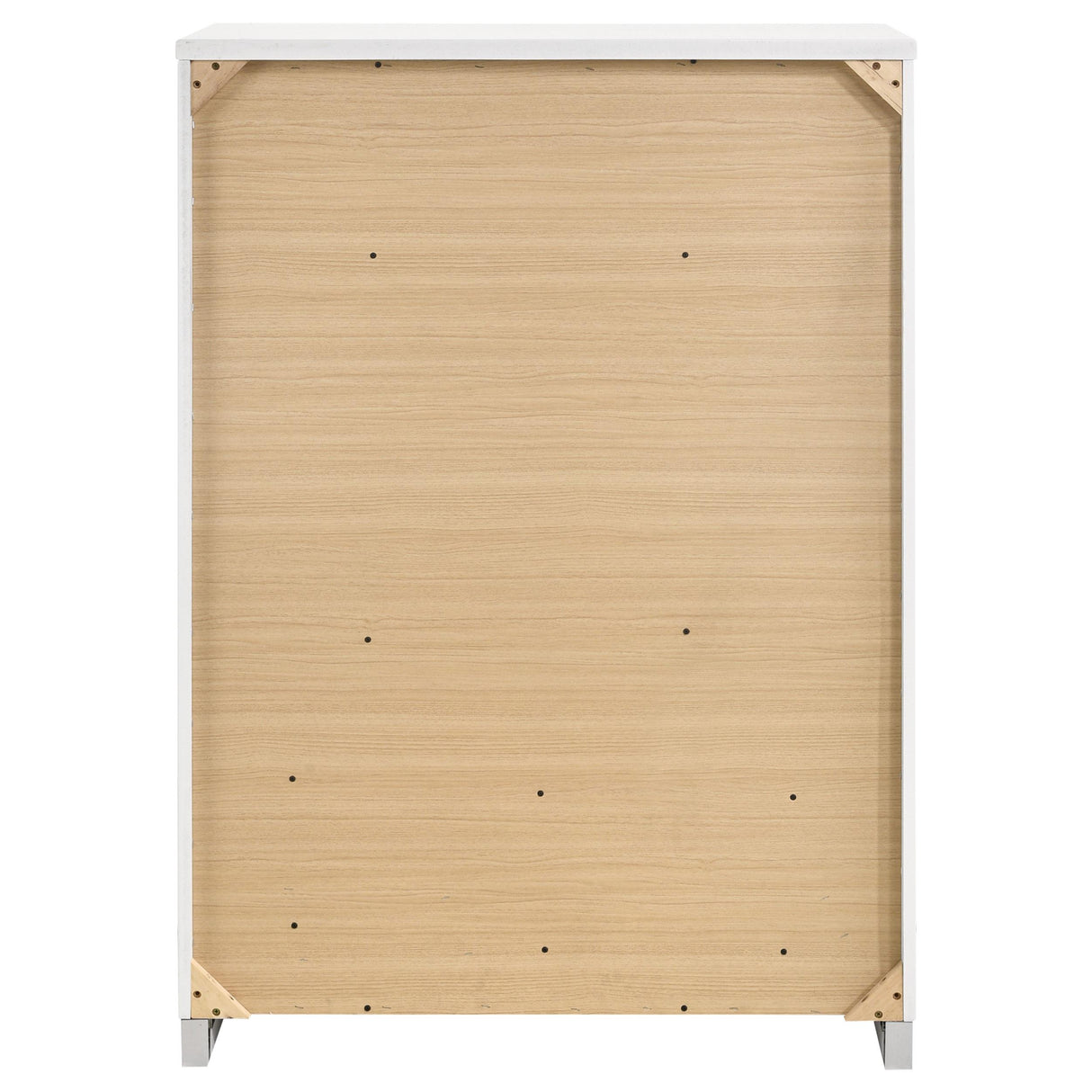  Coaster Furniture Felicity 203505 5-Drawer Bedroom Chest - White High Gloss IMAGE 6
