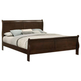  Coaster Furniture Louis Philippe 202411KE Wood Eastern King Sleigh Bed - Cappuccino IMAGE 2