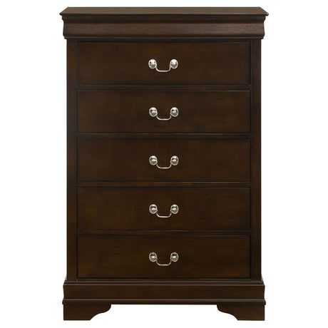  Coaster Furniture Louis Philippe 202415 5-Drawer Bedroom Chest - Cappuccino IMAGE 2
