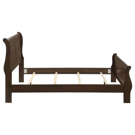  Coaster Furniture Louis Philippe 202411Q Wood Queen Sleigh Bed - Cappuccino IMAGE 5