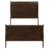  Coaster Furniture Louis Philippe 202411T Wood Twin Sleigh Bed - Cappuccino IMAGE 3
