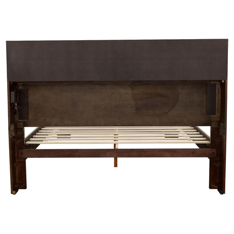  Coaster Furniture Jessica 200719KE Eastern King LED Storage Bookcase Bed - Cappuccino IMAGE 5