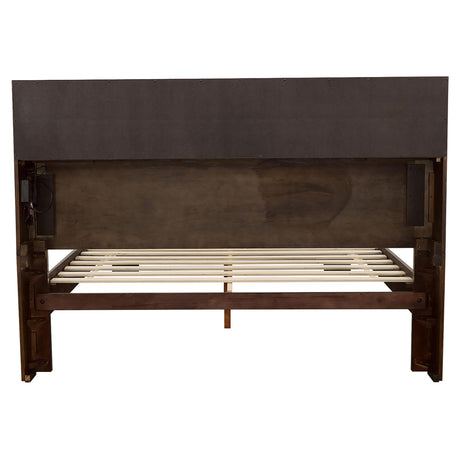  Coaster Furniture Jessica 200719Q Wood Queen LED Storage Bookcase Bed - Cappuccino IMAGE 5