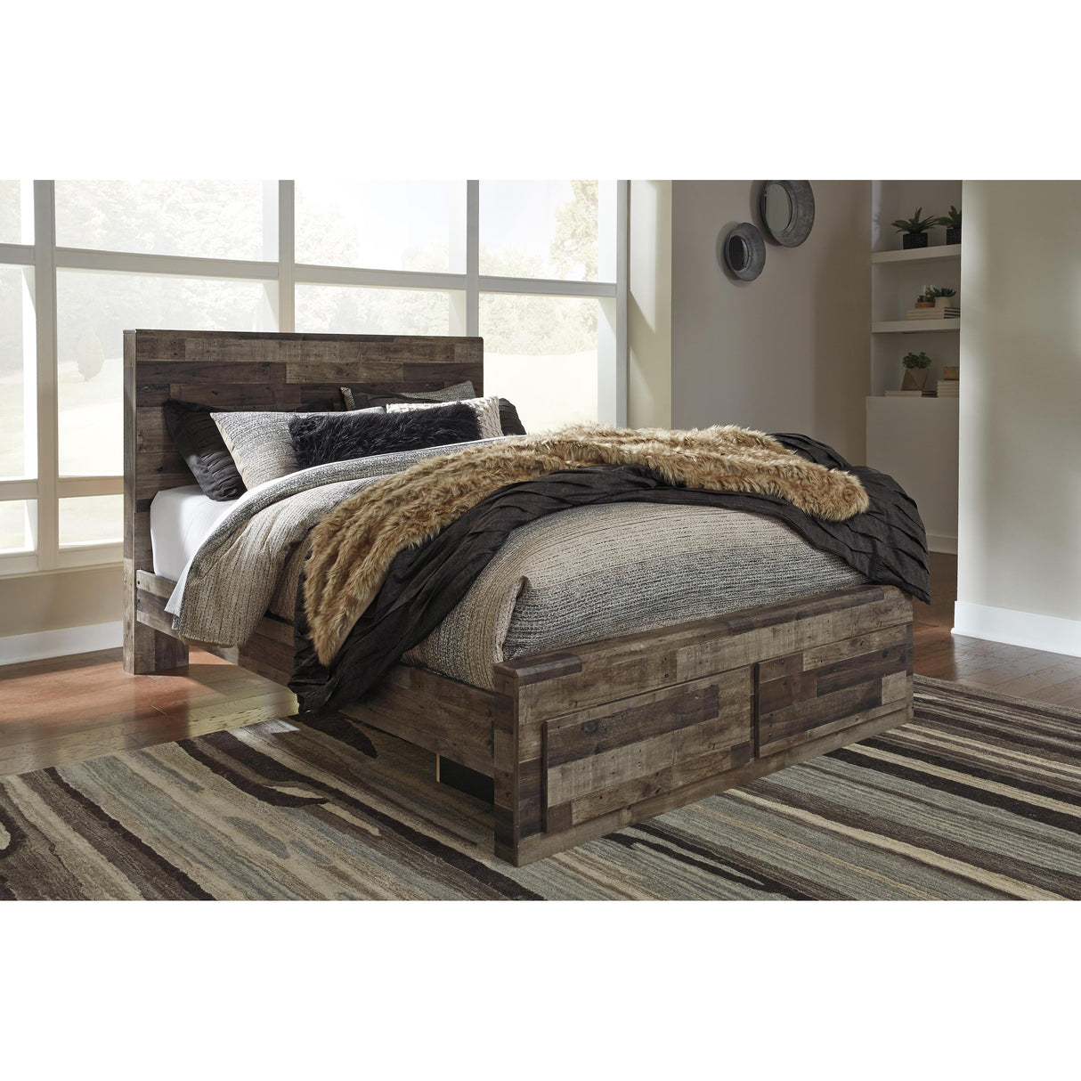  Benchcraft Derekson B200 7 pc Queen Panel Storage Bedroom Set IMAGE 2