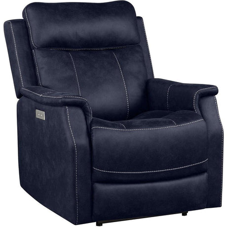  Steve Silver Furniture Valencia VA950 3 pc Power Reclining Living Room Set - Ocean Blue IMAGE 4