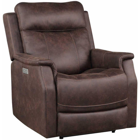  Steve Silver Furniture Valencia VA950 3 pc Power Reclining Living Room Set - Walnut IMAGE 4