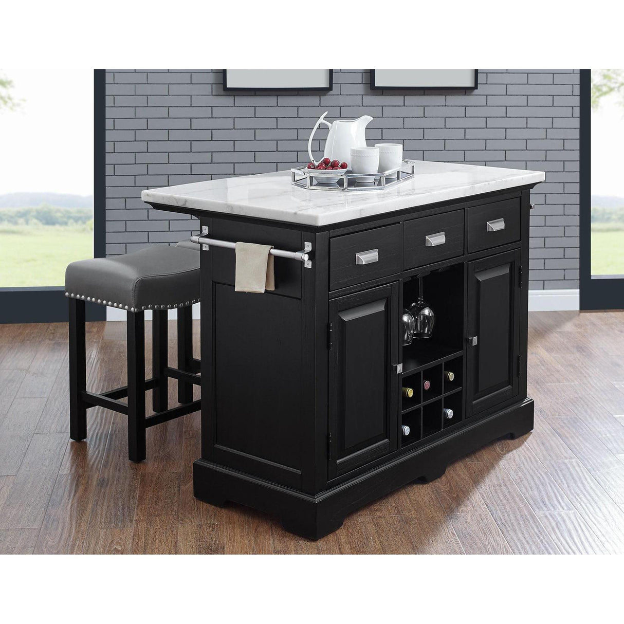 Steve Silver Furniture Aspen AS380 3 pc Counter Height Dining Set IMAGE 1