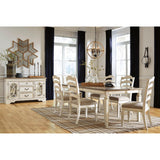  Signature Design by Ashley Realyn D743D4 7 pc Dining Set IMAGE 1