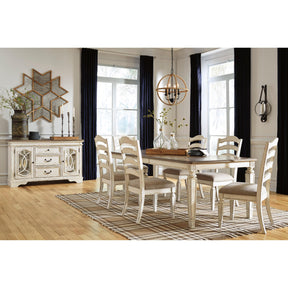  Signature Design by Ashley Realyn D743D4 7 pc Dining Set IMAGE 1