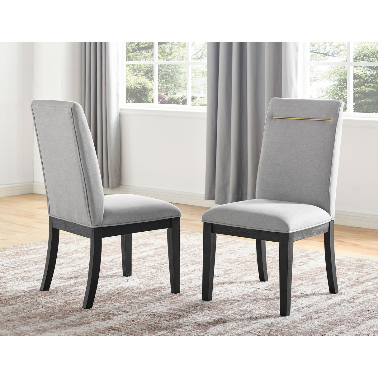  Steve Silver Furniture Yves YS500 7 pc Dining Set - Grey IMAGE 3