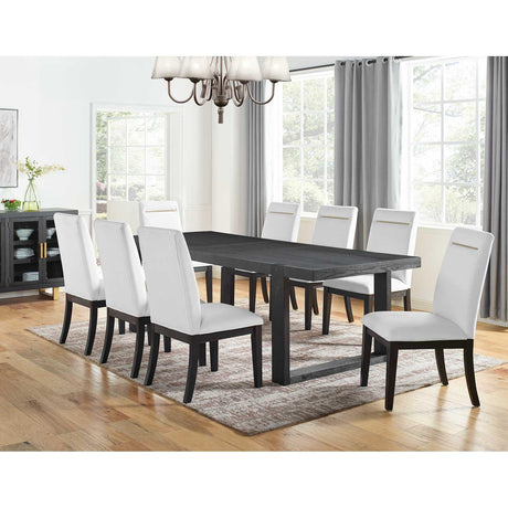  Steve Silver Furniture Yves YS500 8 pc Dining Set - White IMAGE 1