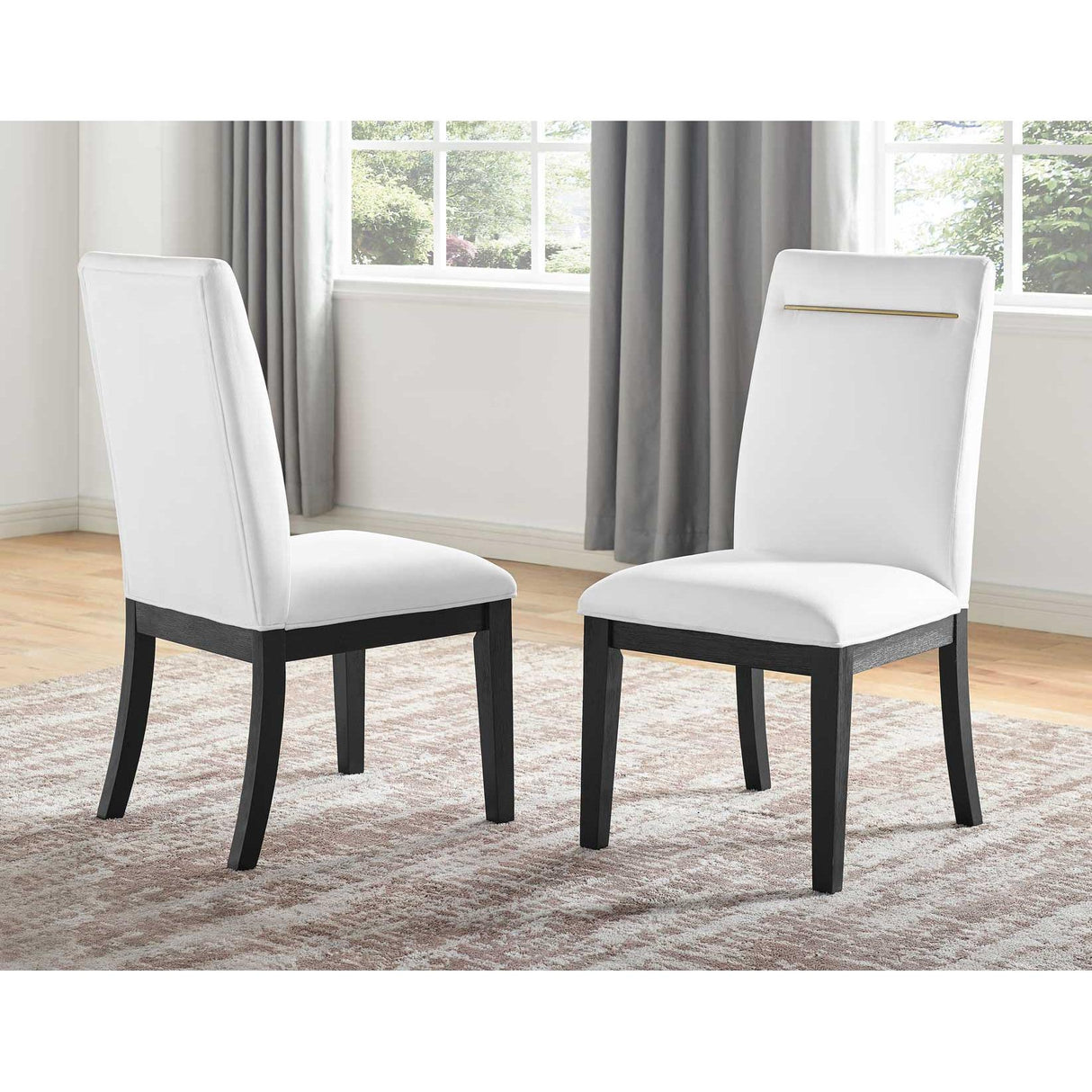  Steve Silver Furniture Yves YS500 8 pc Dining Set - White IMAGE 3
