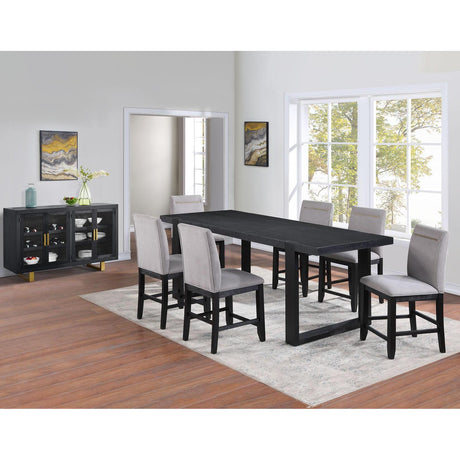  Steve Silver Furniture Yves YS500 8 pc Counter Height Dining Set - Grey IMAGE 1