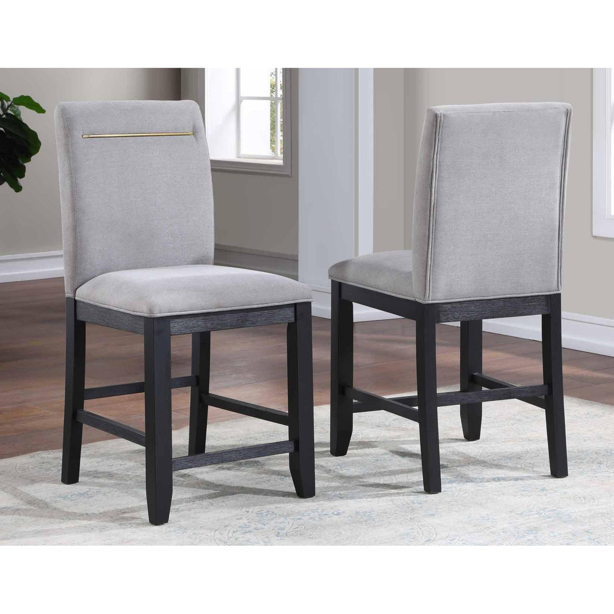  Steve Silver Furniture Yves YS500 8 pc Counter Height Dining Set - Grey IMAGE 3