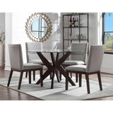  Steve Silver Furniture Amalie 5 pc Dining Set - Camel/Walnut IMAGE 1