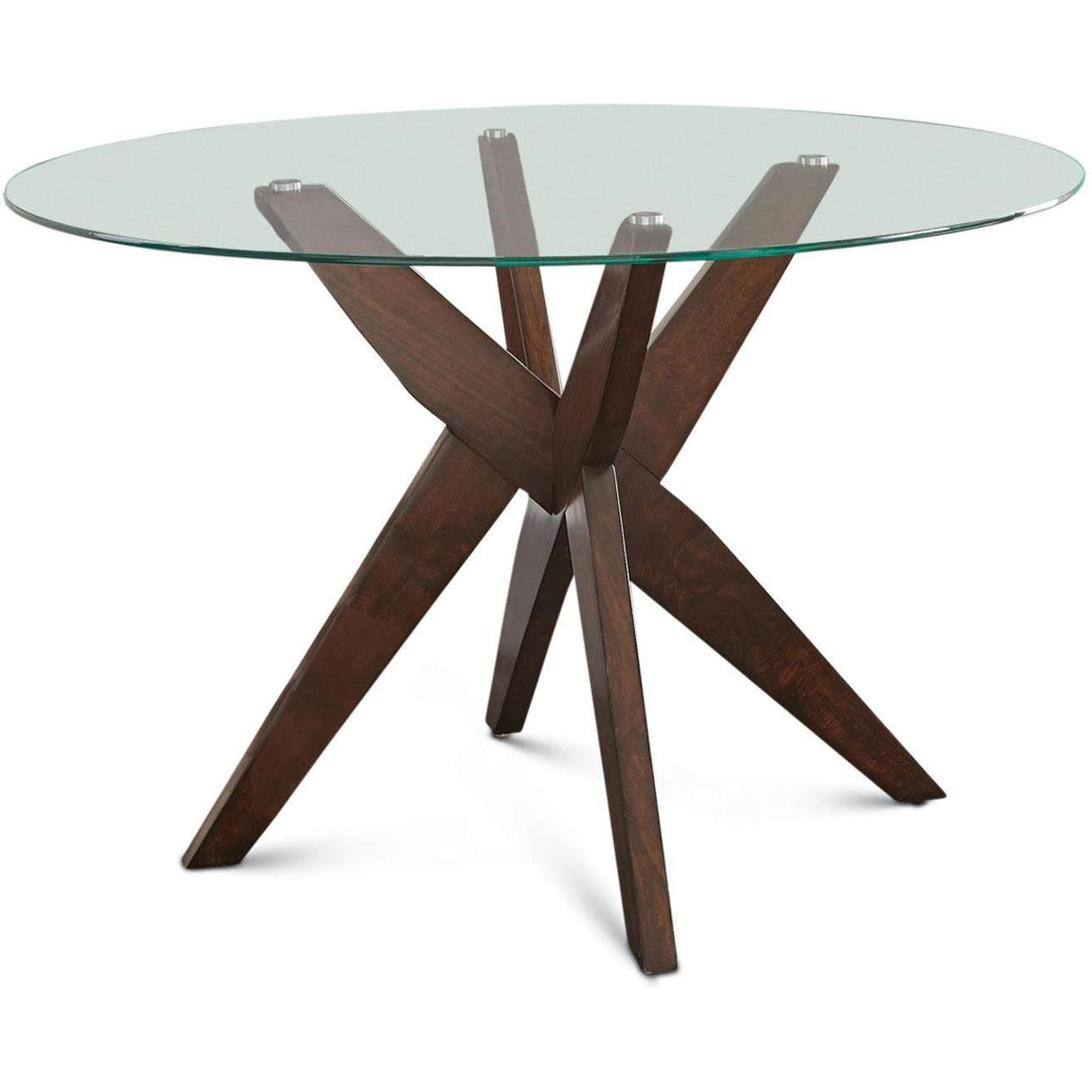  Steve Silver Furniture Amalie 5 pc Dining Set - Camel/Walnut IMAGE 2