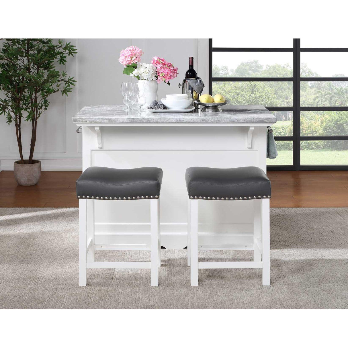  Steve Silver Furniture Zermatt ZR380 3 pc Counter Height Dining Set IMAGE 2