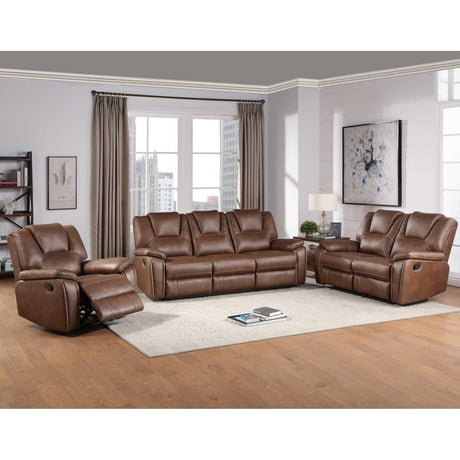  Steve Silver Furniture Katrine KT800 3 pc Reclining Living Room Set - Chestnut Brown IMAGE 1