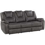  Steve Silver Furniture Katrine KT800 3 pc Reclining Living Room Set - Charcoal IMAGE 2