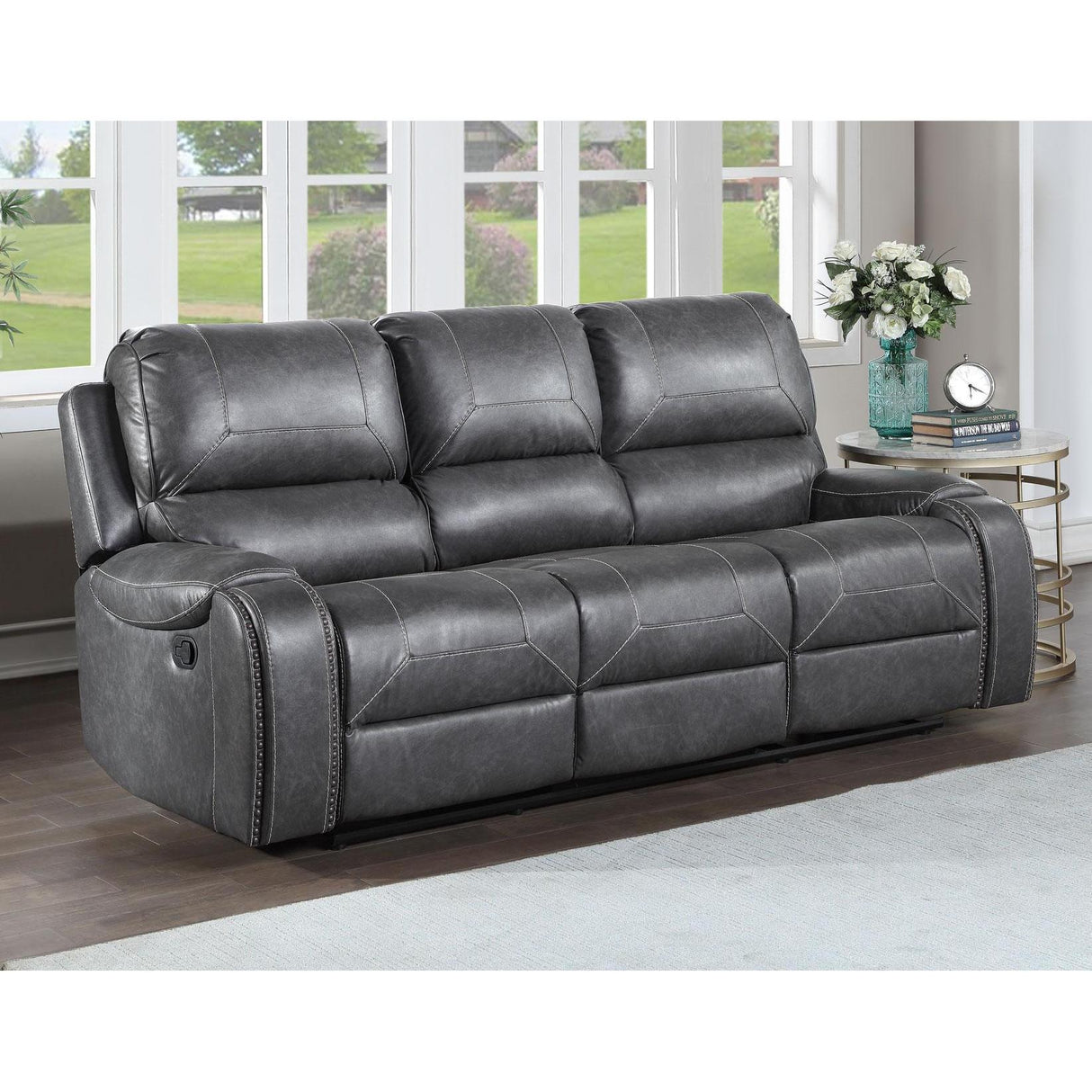  Steve Silver Furniture Keily KE800 3 pc Reclining Living Room Set - Grey IMAGE 2