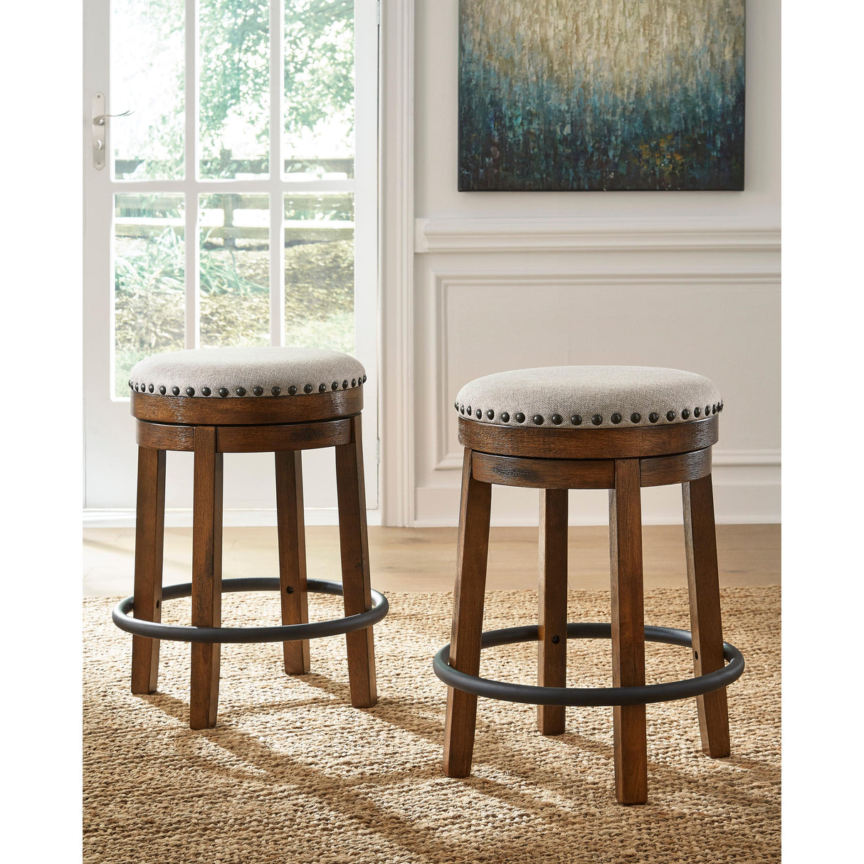  Signature Design by Ashley Valebeck D546D8 5 pc Counter Height Dining Set IMAGE 2