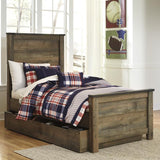  Signature Design by Ashley Trinell B446B8 Twin Panel Bed with 1 Large Storage Drawer IMAGE 1