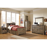  Signature Design by Ashley Trinell B446B17 Twin Bookcase Bed with 2 Storage Drawers IMAGE 5