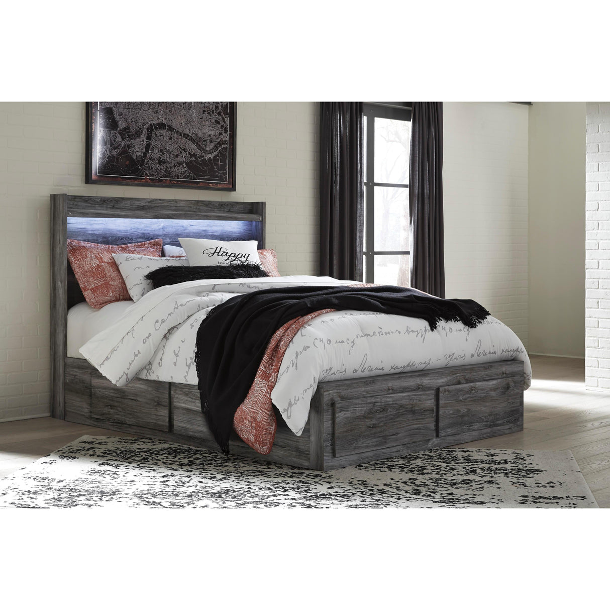  Signature Design by Ashley Baystorm B221B43 6 pc Queen Panel Storage Bedroom Set IMAGE 2
