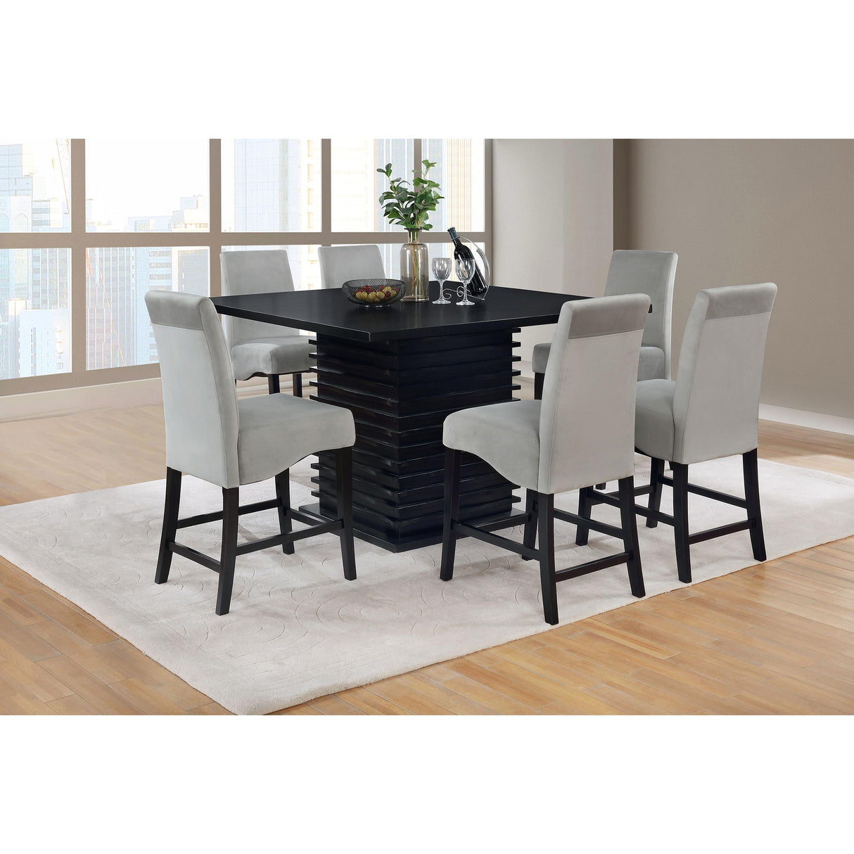  Coaster Furniture Stanton 102068-S7 7 pc Counter Height Dining Set IMAGE 1
