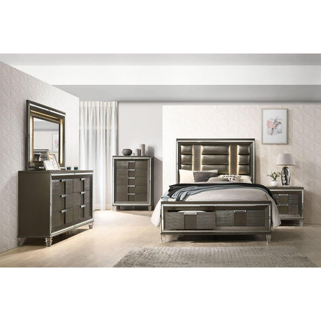  Elements International Twenty Nine TN600 7 pc Queen Platform Bedroom Set IMAGE 1