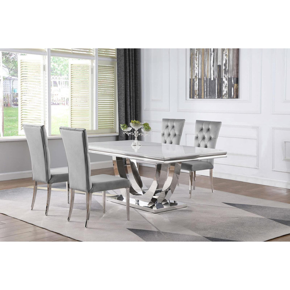  Coaster Furniture 111101-S5G 5 pc Dining Set IMAGE 1