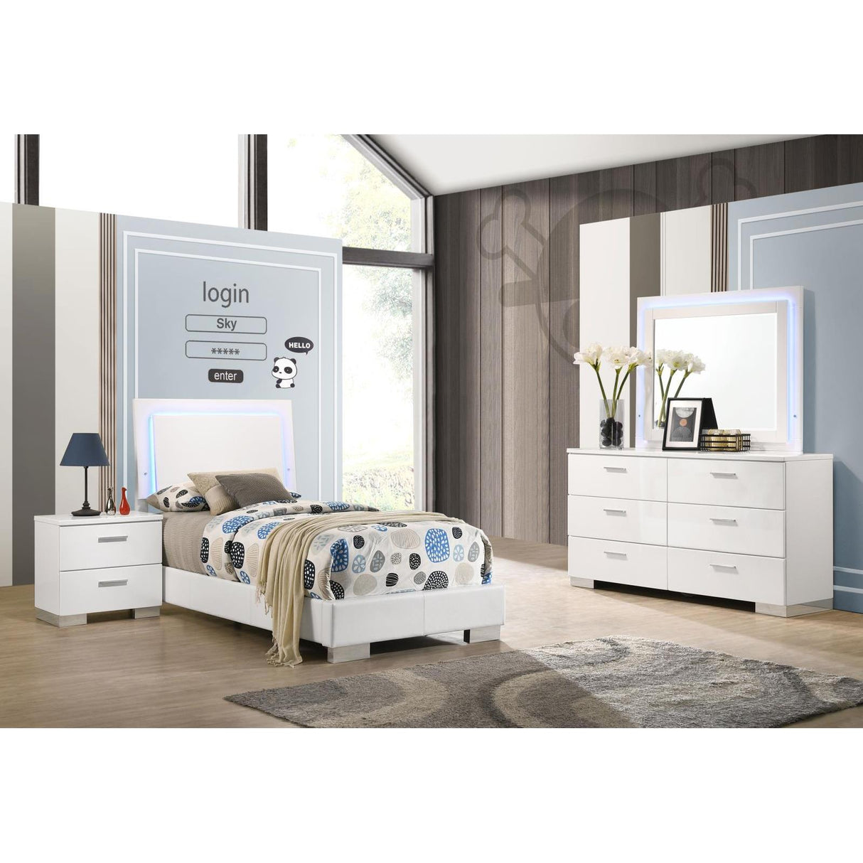  Coaster Furniture Felicity 203500T-S4L 6 pc Twin Bedroom Set IMAGE 1