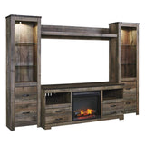  Signature Design by Ashley Trinell W446W2 4 pc Entertainment Center IMAGE 2
