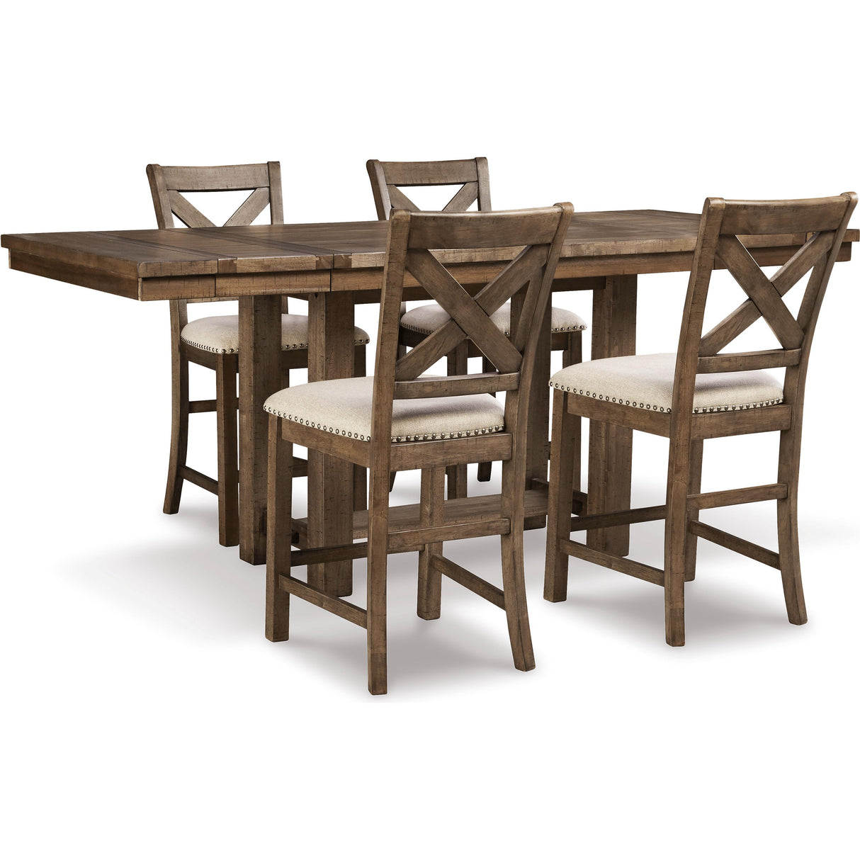  Signature Design by Ashley Moriville D631D1 5 pc Counter Height Dining Set IMAGE 1
