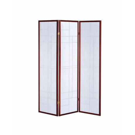  Coaster Furniture Katerina 900110 3-Panel Room Divider Folding Shoji Screen - Cherry IMAGE 4