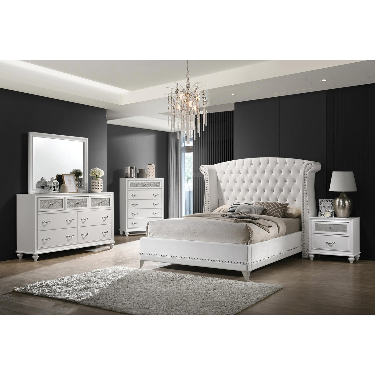  Coaster Furniture Barzini 300843Q-S4 6 pc Queen Platform Bedroom set IMAGE 1