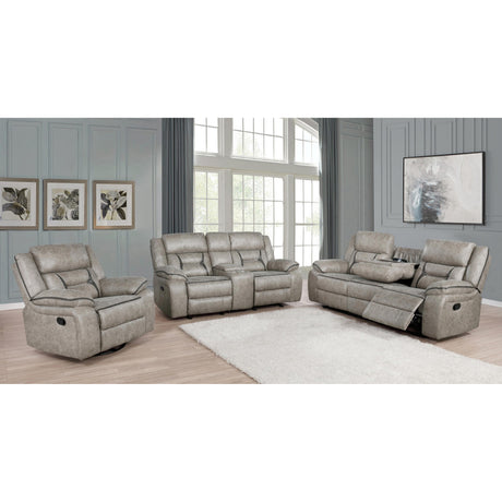 Coaster Furniture Greer 651351-S3 3 pc Reclining Living Room Set IMAGE 2