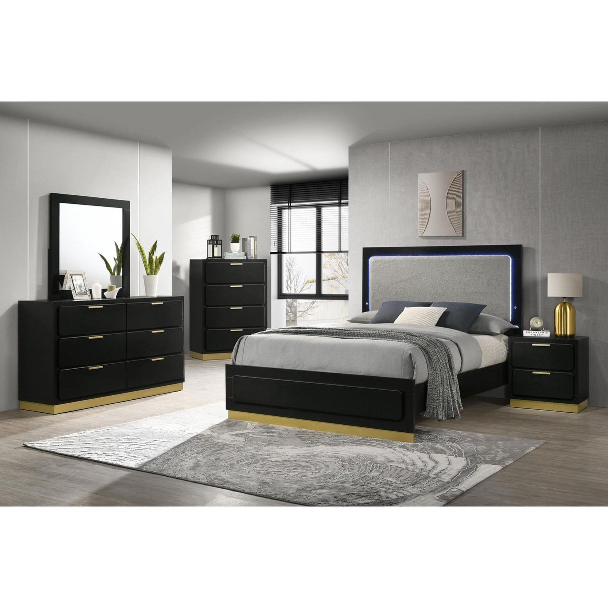  Coaster Furniture Caraway 224781Q-S5 7 pc Queen Panel Bedroom Set IMAGE 1