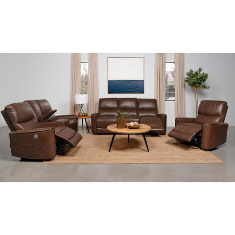  Coaster Furniture Greenfield 610264P-S3 3 pc Power Reclining Living Room Set IMAGE 2