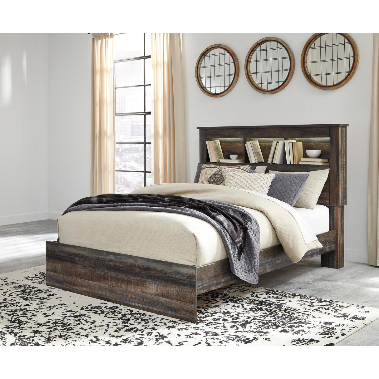  Signature Design by Ashley Drystan B211 8 pc Queen Bookcase Bedroom Set IMAGE 2