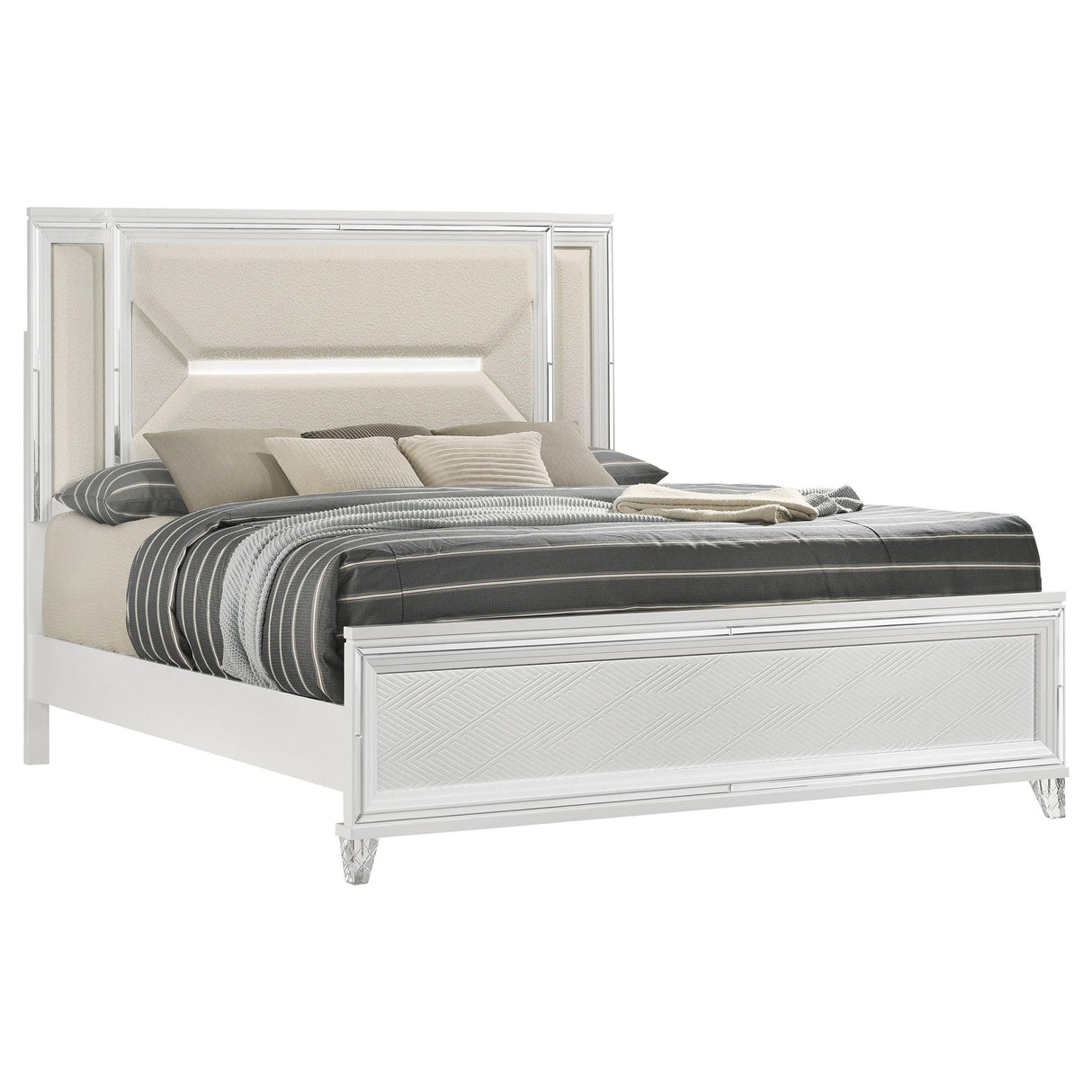  Coaster Furniture Marmore 224961KE-S4 6-piece King Panel Bedroom Set IMAGE 2