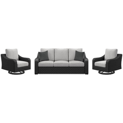  Signature Design by Ashley Beachcroft P792P8 3 pc Outdoor Seating Set IMAGE 1